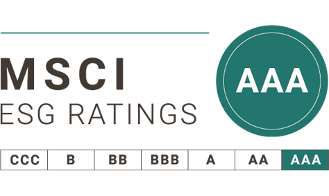 Highest triple-A rating in the MSCI ESG Ratings 2