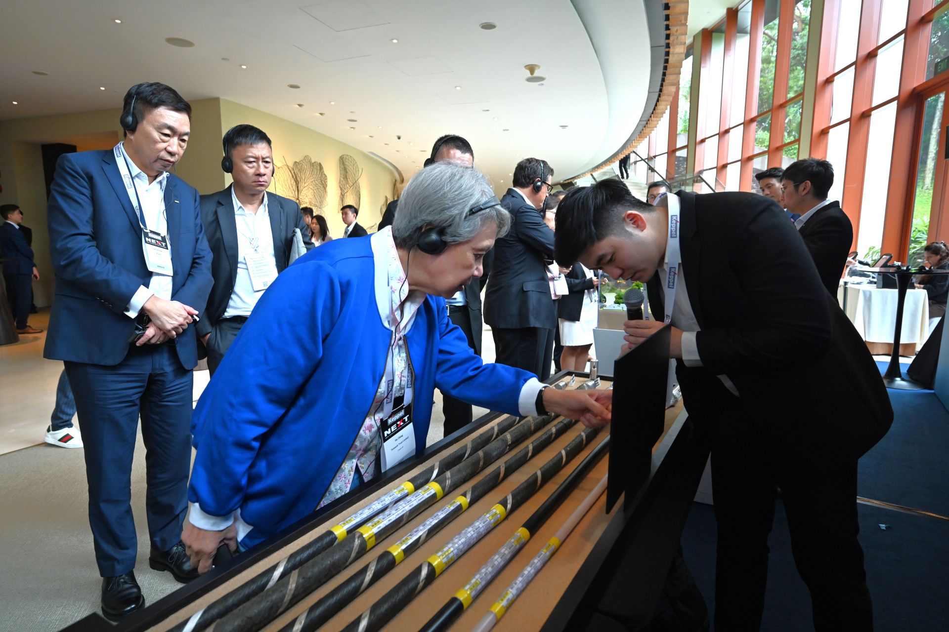 Mdm Ho Ching is briefed on Keppel's infrastructure capabilities